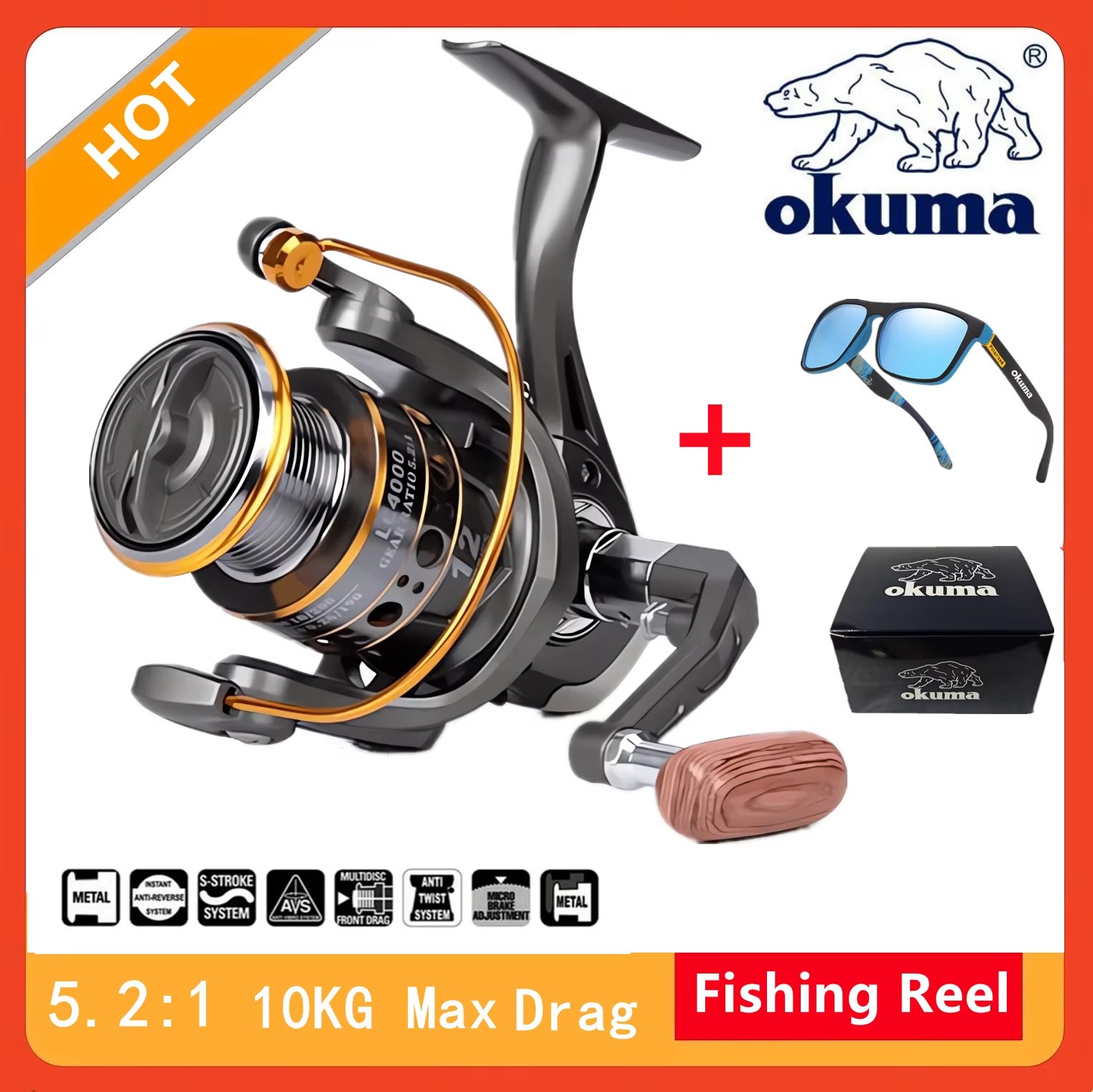 Okuma High Speed 5.2:1 Fishing - đánh giá và giá Daiwa Reel Fuego