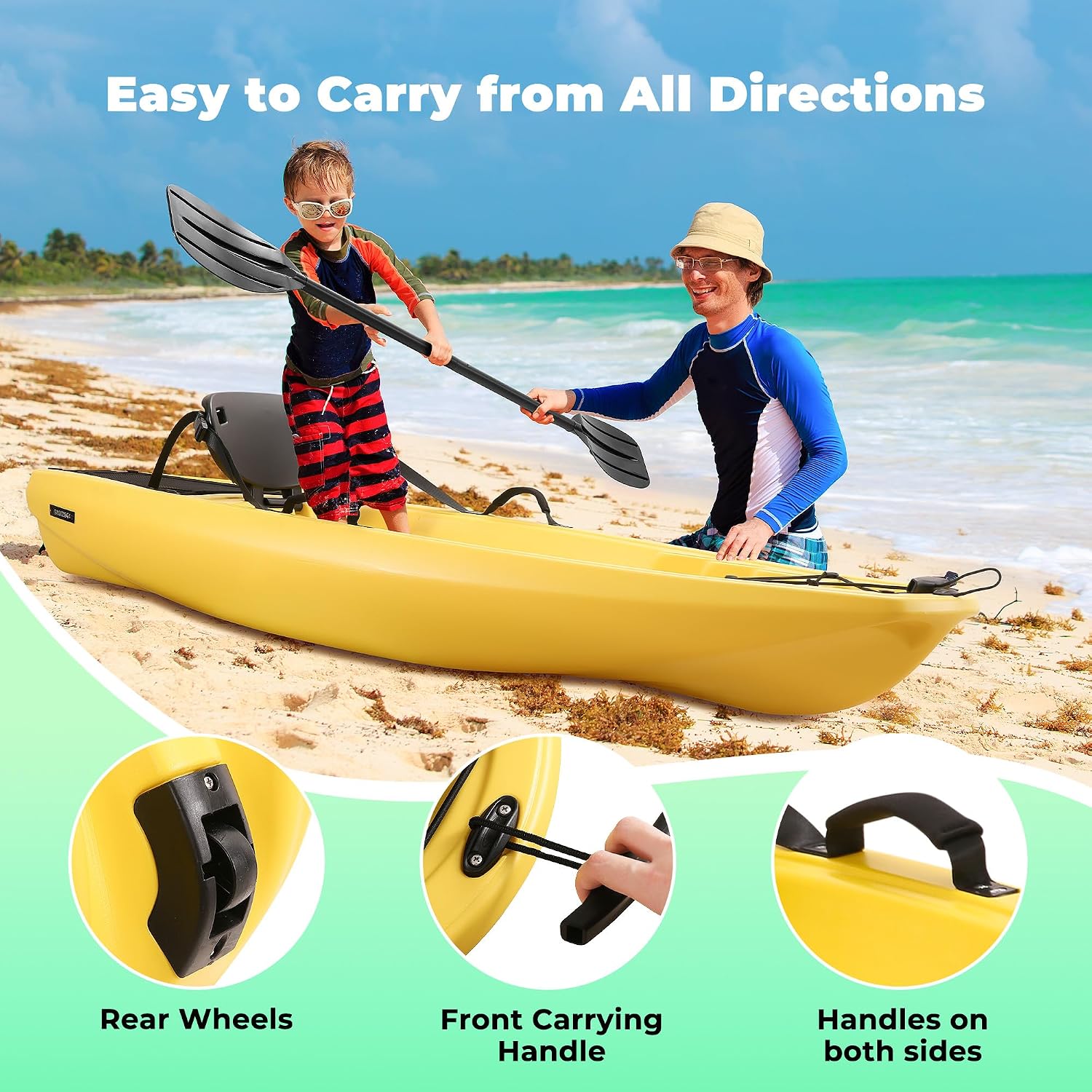 Kayak with Paddle 6.5 FT Recre - đánh giá và giá Fishing Kayak Paddle